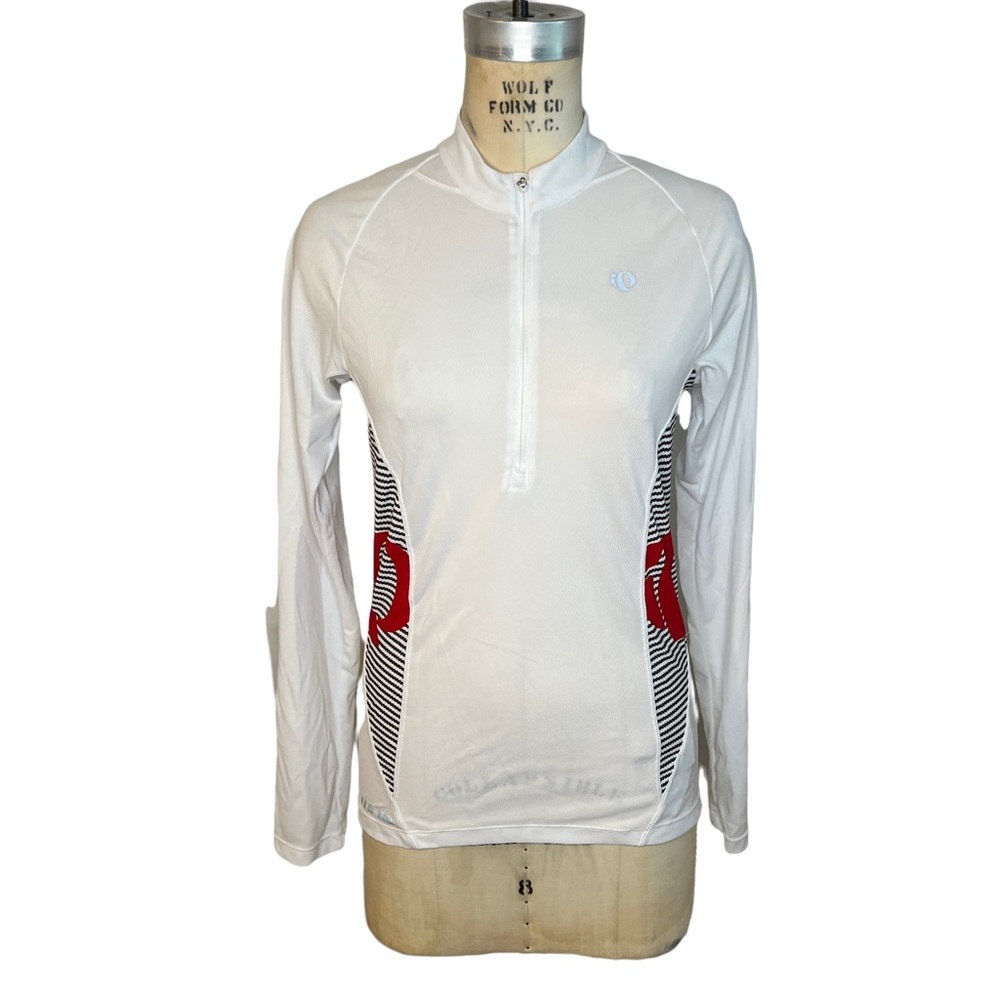 Pearl Izumi Pro S men’s white 1/4 zip long sleeve cycling jersey